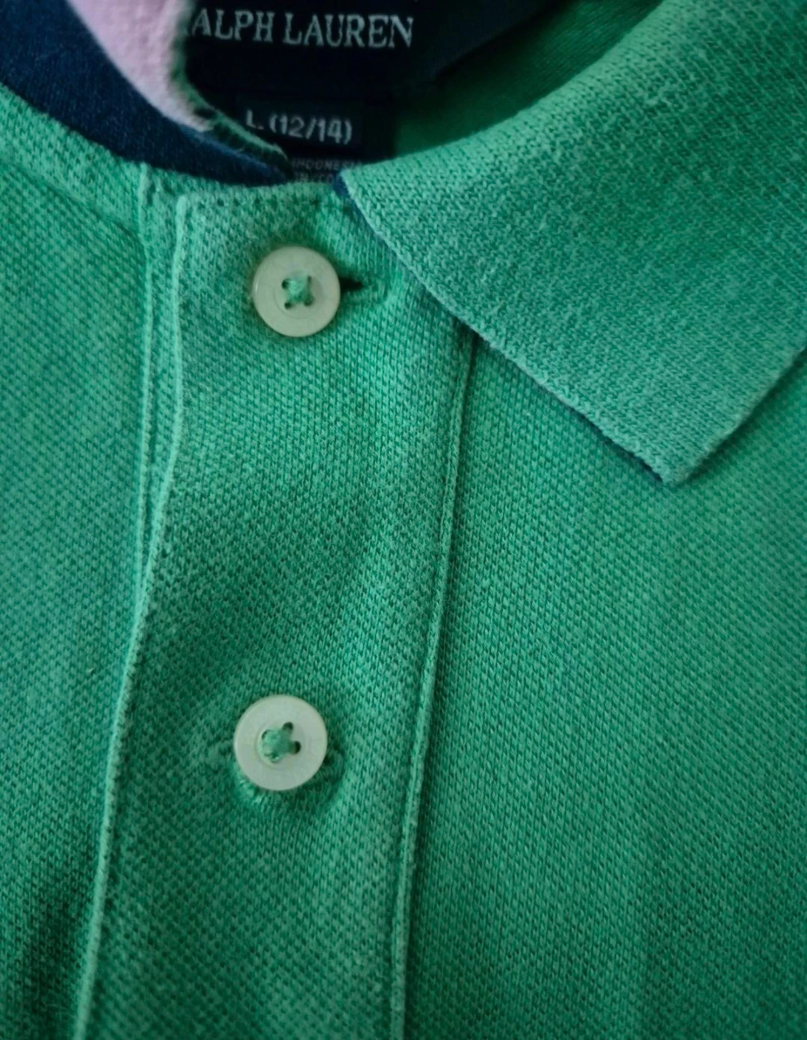 Groene polo met lange mouwen. Polo Ralph Lauren. Maat 12/ 14 jaar – photo 5